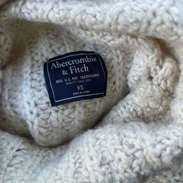 Abercrombie & Fitch Chunky Turtleneck Womens Sweater Sz XS Fisherman Coastal - Image 10
