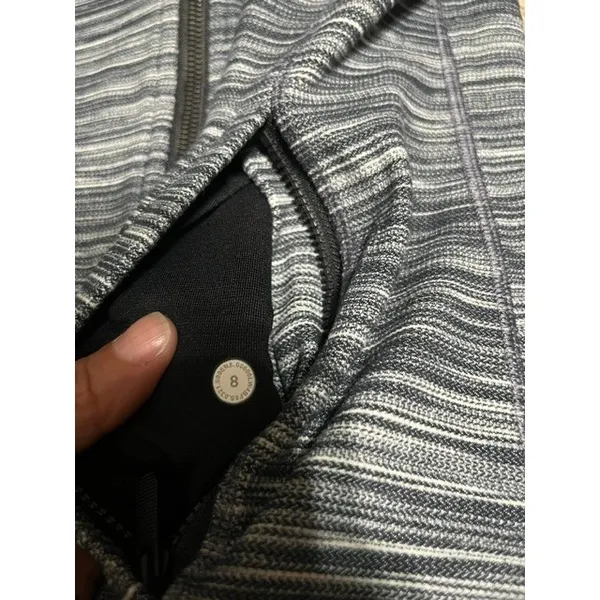 Lululemon Hooded Define Jacket Nulu Heathered Black‎ White 8 - Image 9