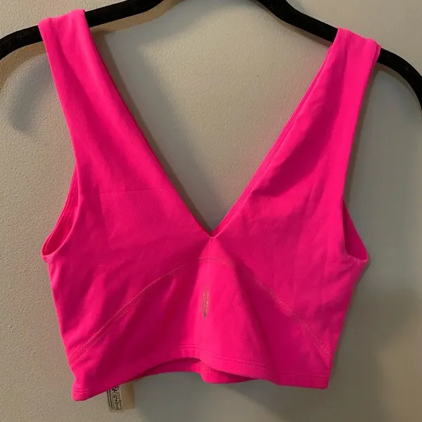 NWOT FP MOVEMENT Never Better Crop Tank XS Hot Pink - Image 5