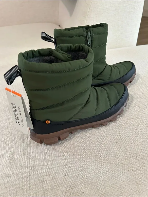 BOGS Cedar Quilt Waterproof boots, Cargo Green, Size 7, NWT no box - Image 2