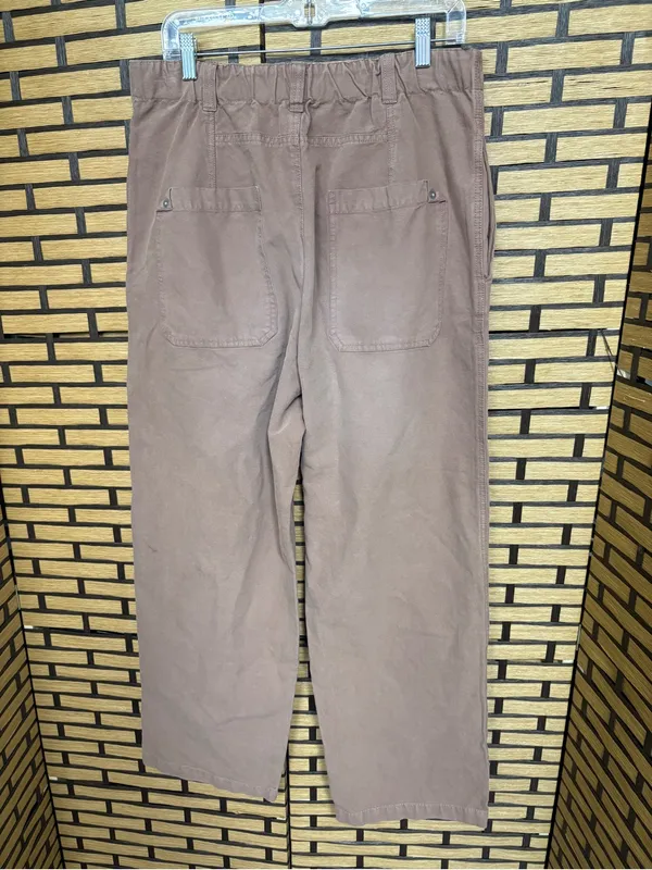 We the free brown cargo tie waist pants size large - Image 2