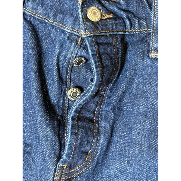 NWT Old Navy Mid-Rise The‎ Slouchy Wide Leg Jeans Dark Wash Button Fly Size 6x30 - Image 6