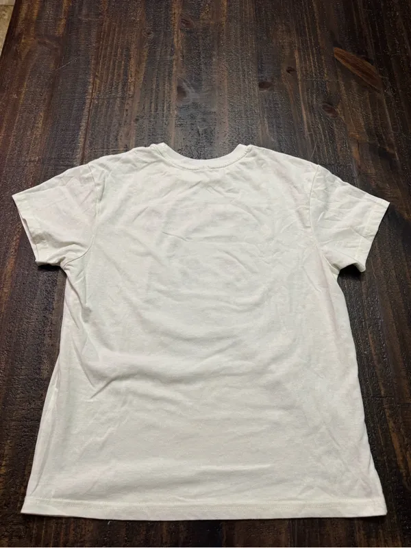 Feelin' Cute Halloween Ghost Graphic Tee - Off White & Purple - Image 4