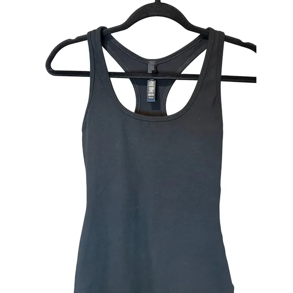 Skims Outdoor Mid Thigh Bodysuit Black Racerback Romper One Piece Size Medium - Image 4