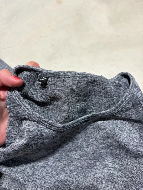 Gymshark Grey Seamless Long Sleeve Crop Top - Image 7