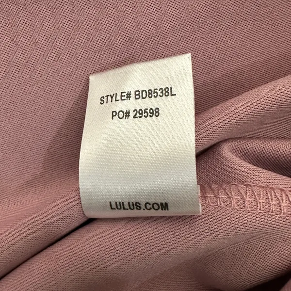 NWT Lulus Mini Bodycon Dress Womens XS Mauve Sleeveless Wrap Minimalist Cocktail - Image 6