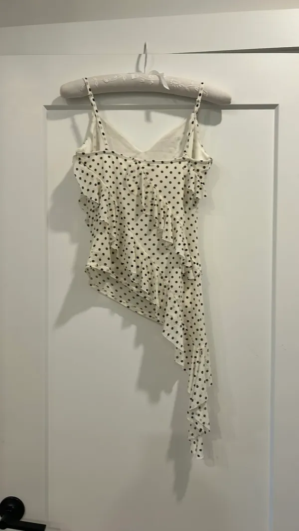Polka dot tank top White Size M - Image 2