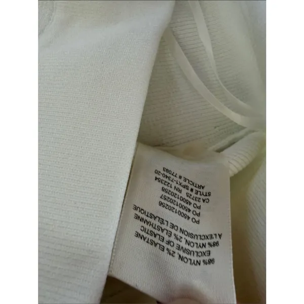 Aritzia Babaton White Midi Skirt Size Small Stretch Column Pencil - Image 3