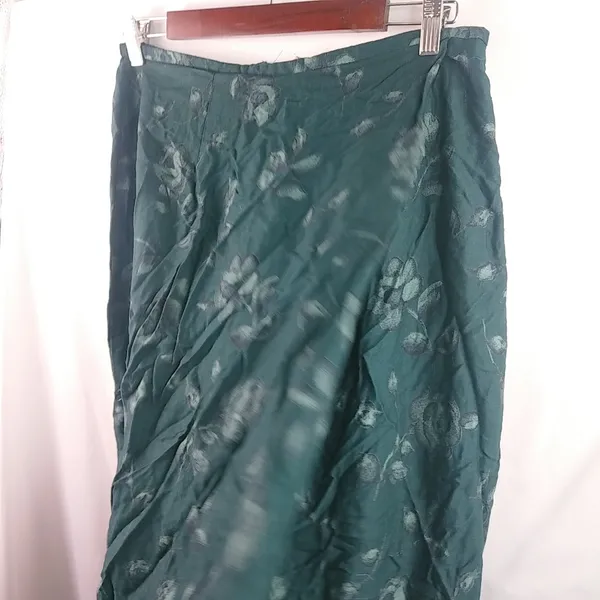 Norton McNaughton 14 Forest Green Floral Victorian Tapestry Skirt Plus - Image 5