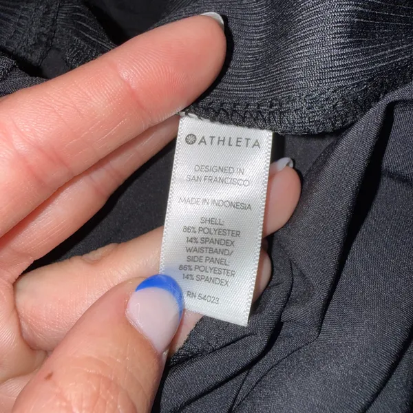 Athleta Chelsea Tapered Pants Womens 2 Black Excellent‎ Ribbed Stretch Active - Image 3