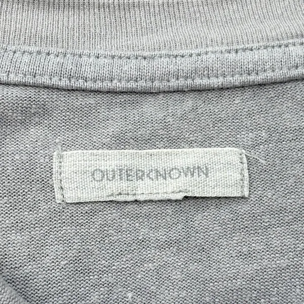 Outerknown Neptune Tee Shirt Maxi Dress Women Gray L Gray Hemp Tencel Side Slit - Image 7