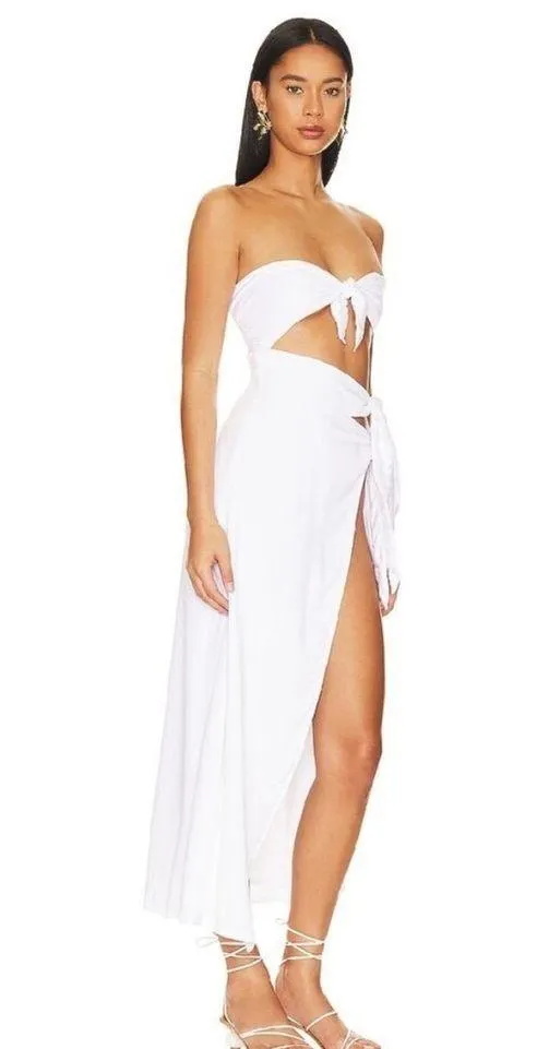 NWT Lovers + Friends Forget Me Knot Midi Tie Dress XS - Image 3