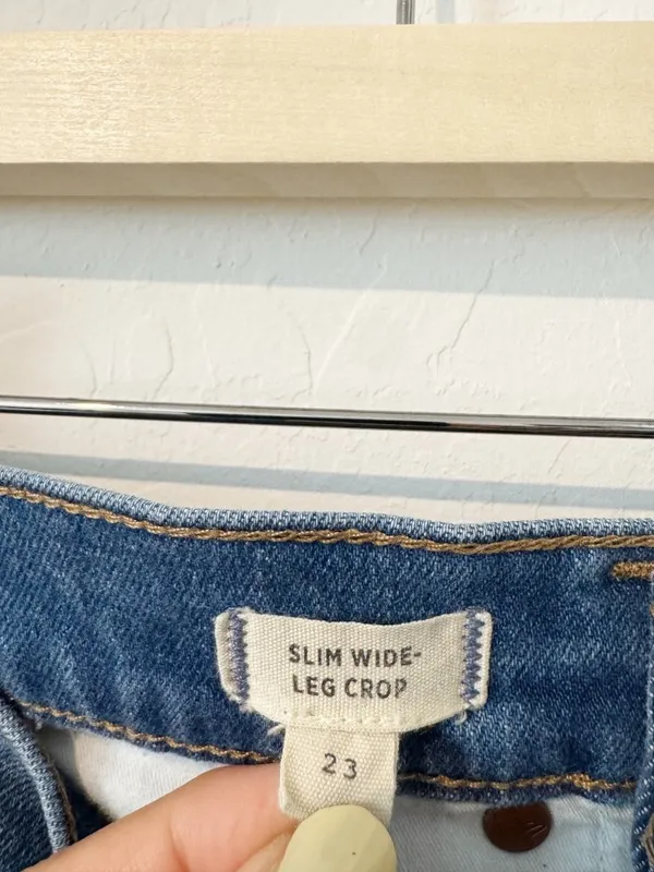 Madewell‎ Slim Wide Leg Jeans 23 Olympia High Rise Button Fly Quiet Luxury 90s - Image 6