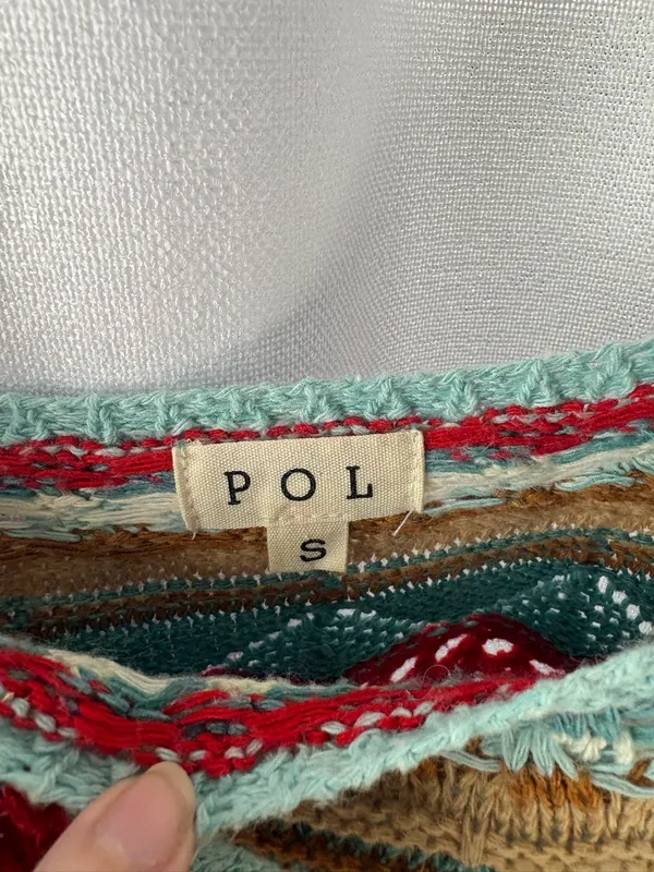 POL‎ Women's Colorful Crochet Crop Top Size Small Hand Made EUC - Image 5
