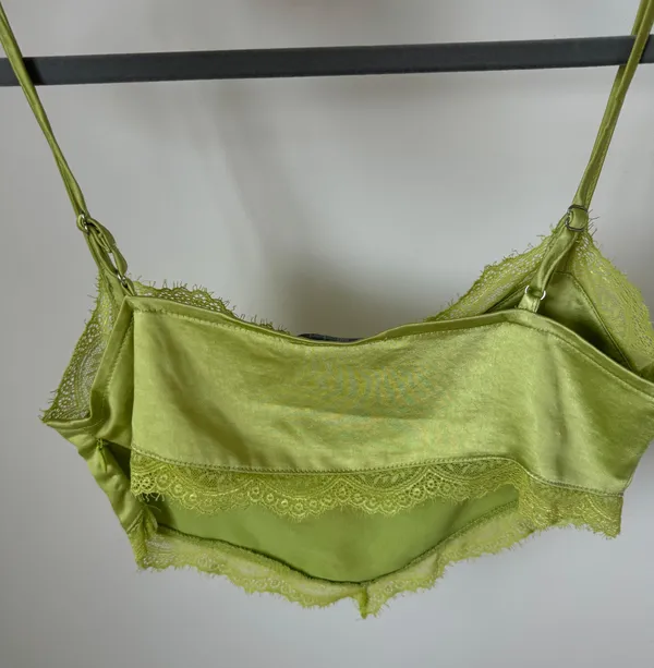 Motel Rocks Green Lace Trim Crop Top - Image 4