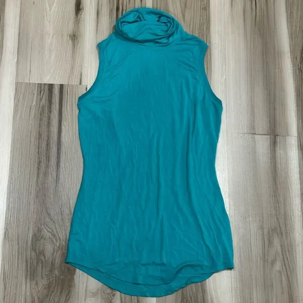 Kit and Ace Provost Teal Green Sleeveless Turtleneck Tank Top Women’s 6 - Image 4