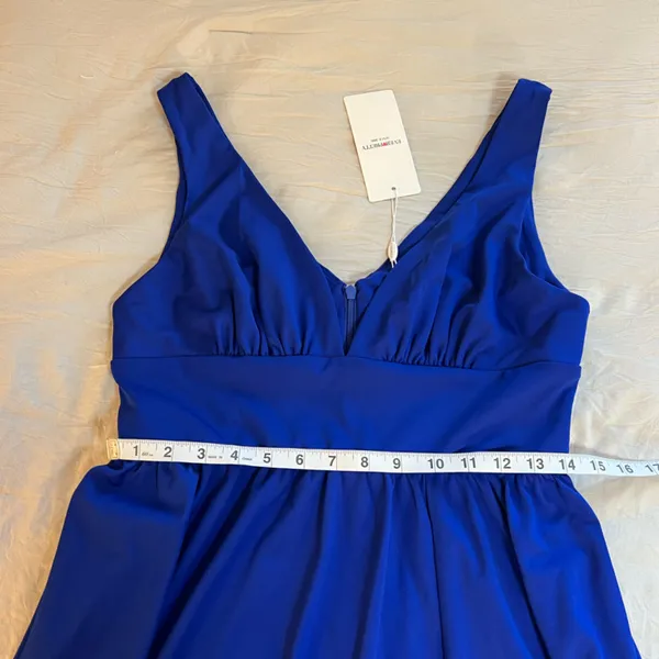 Ever-Pretty Women's Royal floor Length High Stretch Side Slit Pleated Size‎ L - Image 5