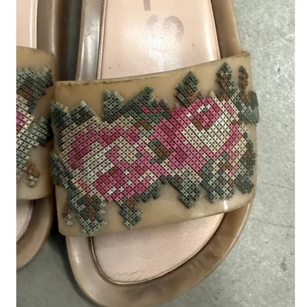 Melissa Pink Women's Beach Pixel Floral Pool Slide‎ Sandals Size US 7 - Image 6