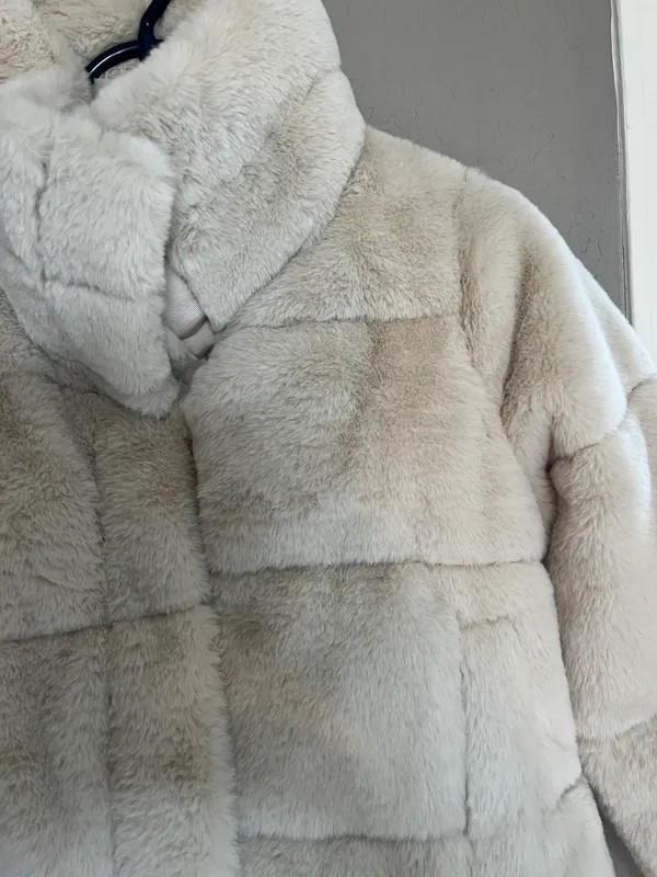 Abercrombie Faux Fur Mini Puffer - Image 5