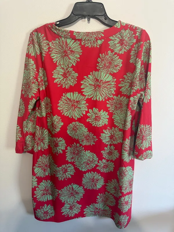 Aryeh coral and mint green 3/4 length sleeve lightweight floral dress - Image 6