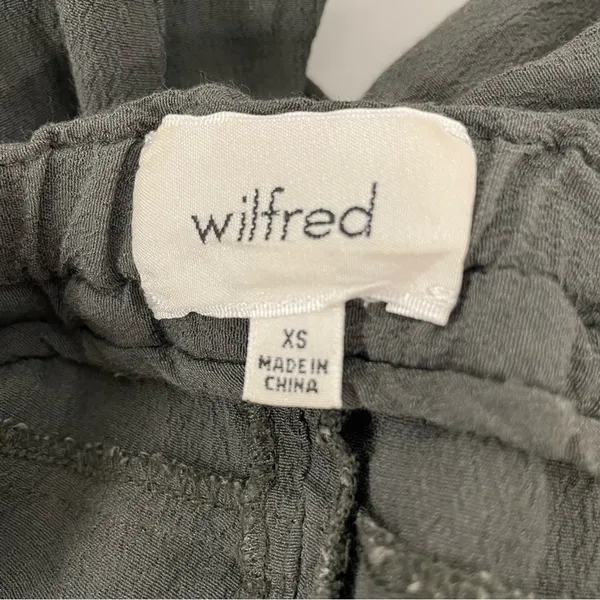 Wilfred Free Aritzia Grey Casual Pull On Jogger Style Pants Womens XS Tie Waist - Image 7