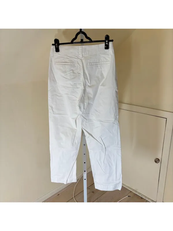 Everlane EUC Women's Off White Straight Cropped Chino Pants Size 2 - Image 3