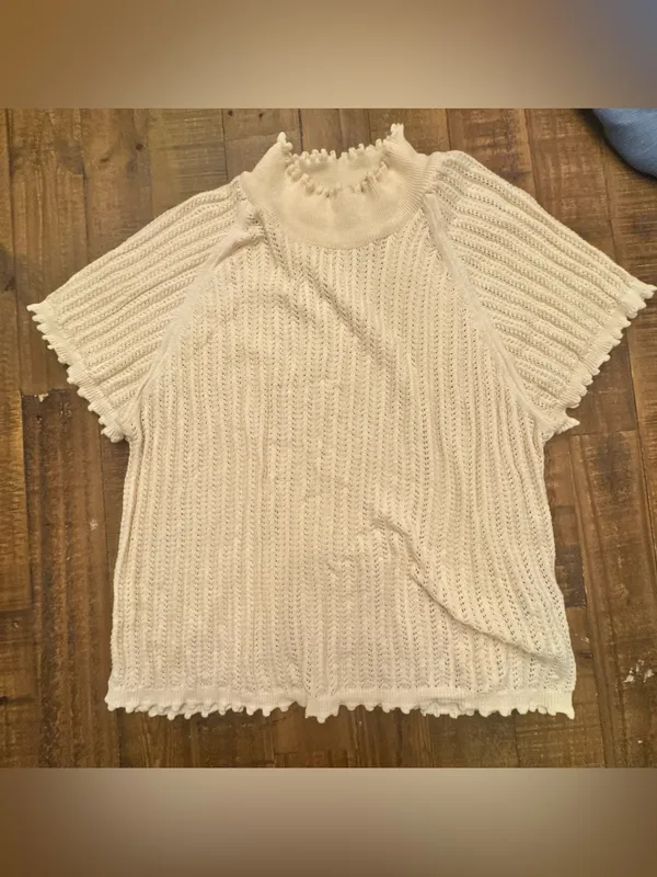 BY ANTHROPOLOGIE‎ Pointelle Mockneck Top - Image 2