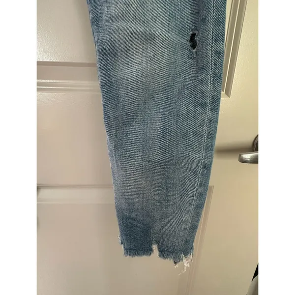 Zara High Waisted Skinny Washed Out Frayed Edges Denim Jeans Women's Sz 2 - Image 6