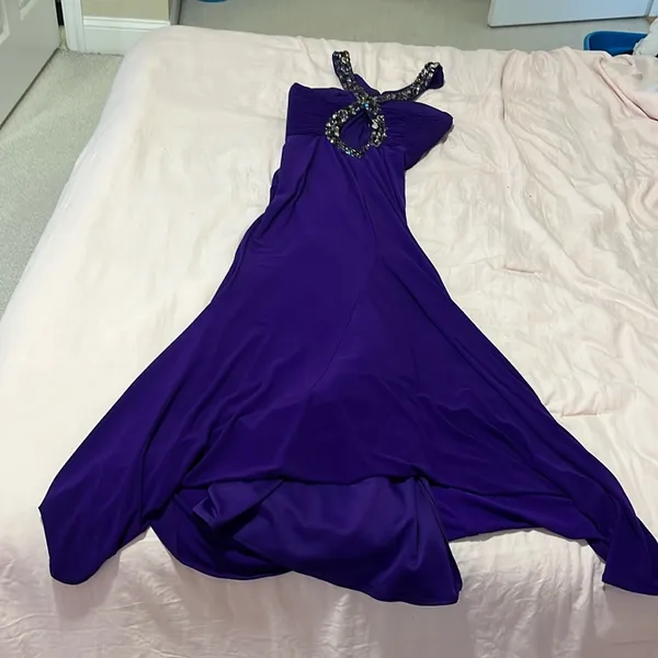 NWT Sherri Hill Keyhole Purple Prom Dress - Image 4
