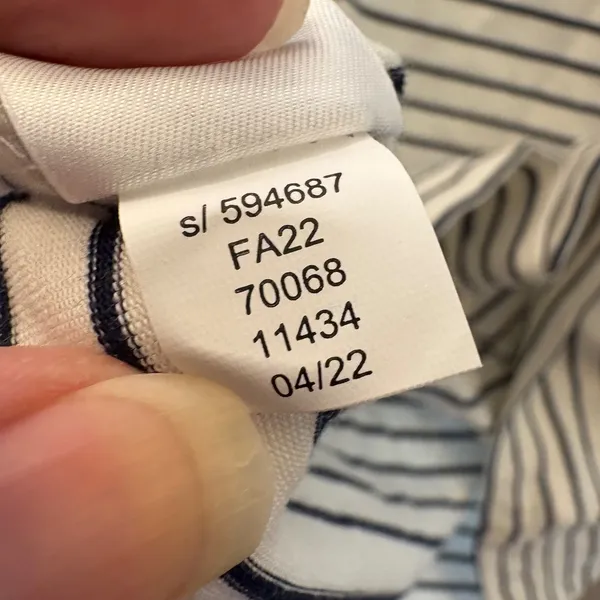LOFT Turtleneck‎ Striped Top Size XS White Navy Blue NWT - Image 6