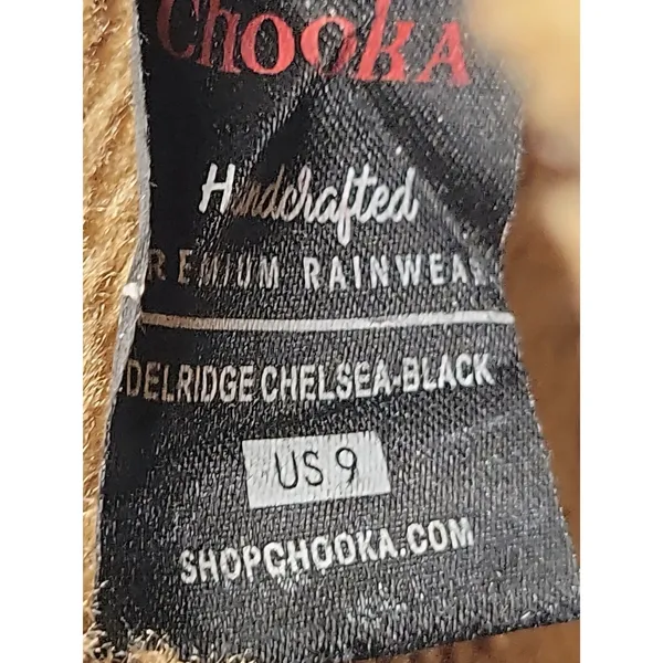Chooka Delridge Chelsea Black Waterproof Rain Boots Warm Plush Lining Women 9 - Image 10