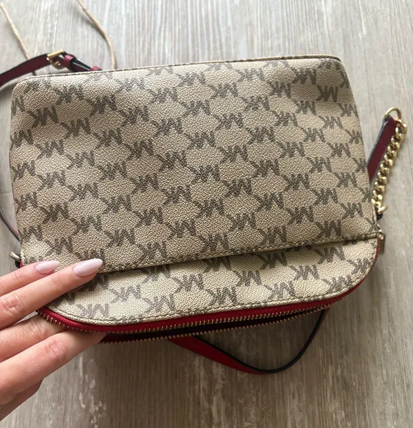Michael Kors Purse Crossbody Red - Image 3