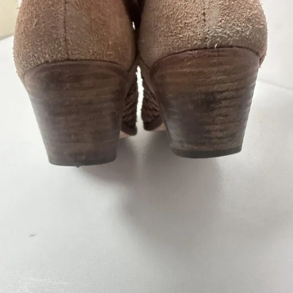 Free People Boots Womens 38 Brown Venture Woven Suede Pull On Boho No Straps - Image 7