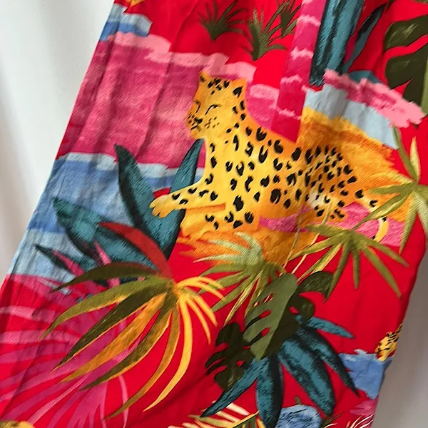 Cynthia Rowley Beautiful Colorful Wide Leg Tropical Pants **Size M** 🌴🌺🌴 - Image 4