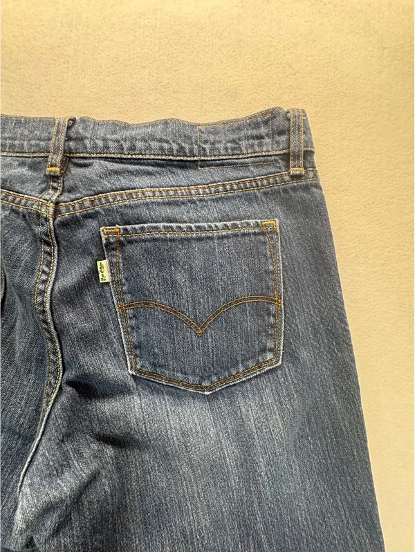 Levi’s Eco Green Tab Women’s Jeans Blue Denim Organic Cotton Y2K 32x30 - Image 7