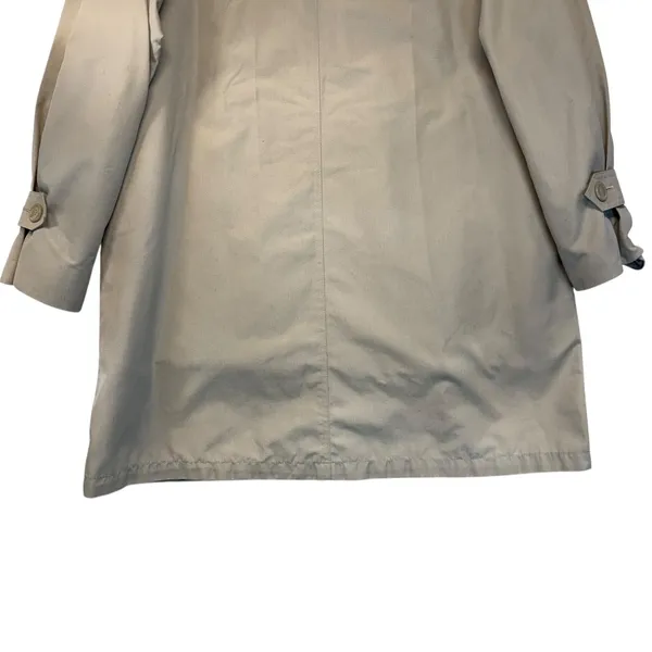 London Fog Women‎ Beige Trench Coat Barncoat Vintage Retro Cozycore Size 14 - Image 9