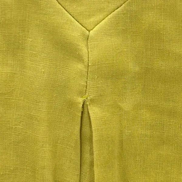 Tyler Boe Linen Tunic Top Women's Medium Citron Yellow V Neck 3/4‎ Sleeve - Image 10