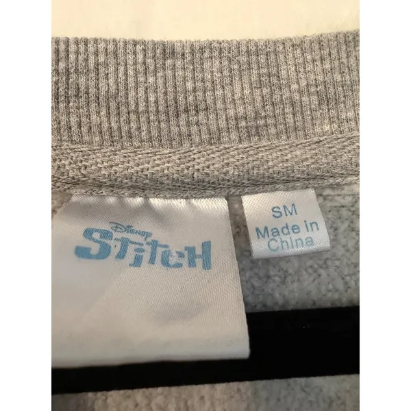 Disney Lilo & Stitch Feelin Cosmic Gray Graphic Sweatshirt Small Celestial Moon‎ - Image 2
