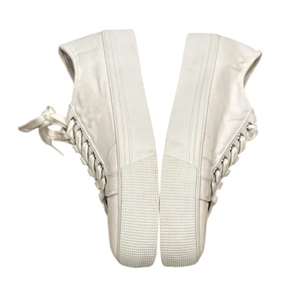 BODEN RAINBOW STRIPE BACK White Canvas PLATFORM Sneakers 40 - Image 3