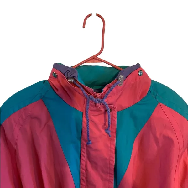Vintage 80s 90s Pink Purple Women's Jacket wind proof streetwear barbiecore - Image 8