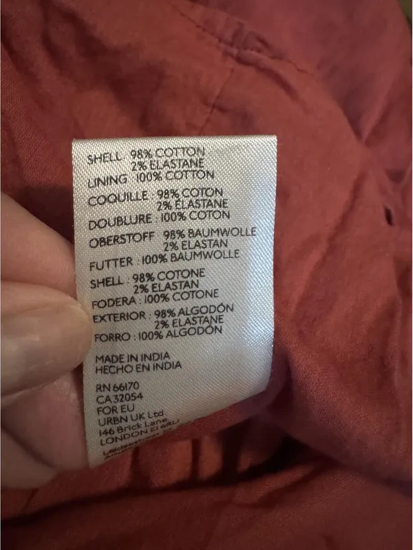 Free People Rust Red Button-Up Tunic Shirt XL - Image 7