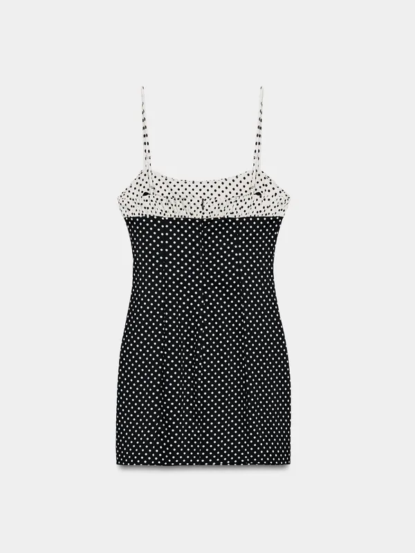 Nwt Zara Combination Polka Dot Mini Dress Size Xs - Image 7