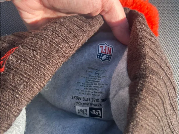 Cleveland‎ Browns '15 Sport Knit beanie nfl winter hat brown orange pompom - Image 6