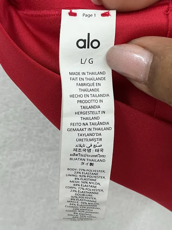 ALO Yoga Red Wireless Seamless Bra - Image 7