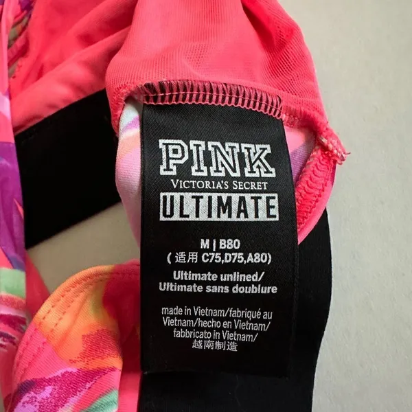 Victorias Secret PINK Ultimate Unlined Neon Strappy Bralette - Image 7