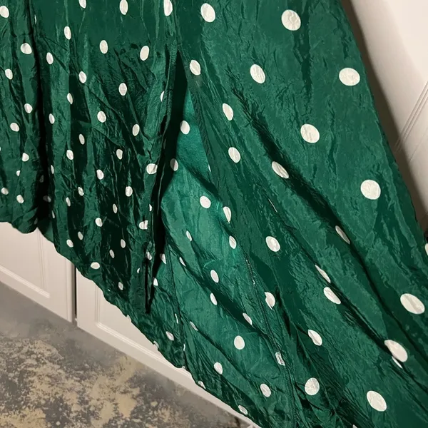 J.Crew Sweetheart Neckline Polka Dot Midi Dress Size 18 - Image 10
