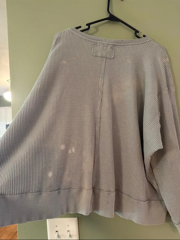 We The Free Waffle Knit V-Neck Pullover - Image 4