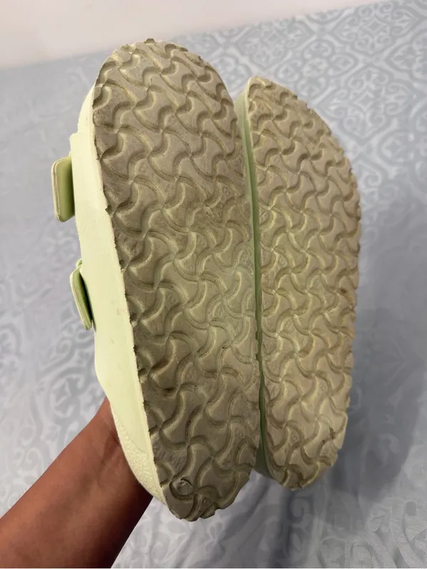 Birkenstock Light Green Two-Strap Sandals - Image 4