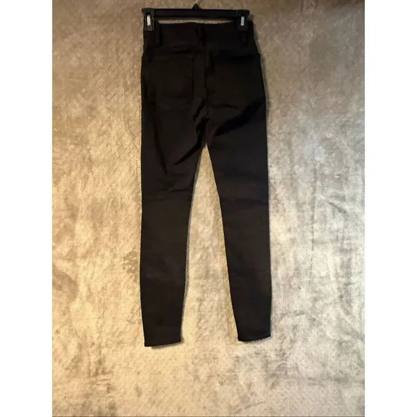 Frame Le High Skinny Black Denim Jeans Cotton Blend Non Ripped size 24 #765 - Image 2