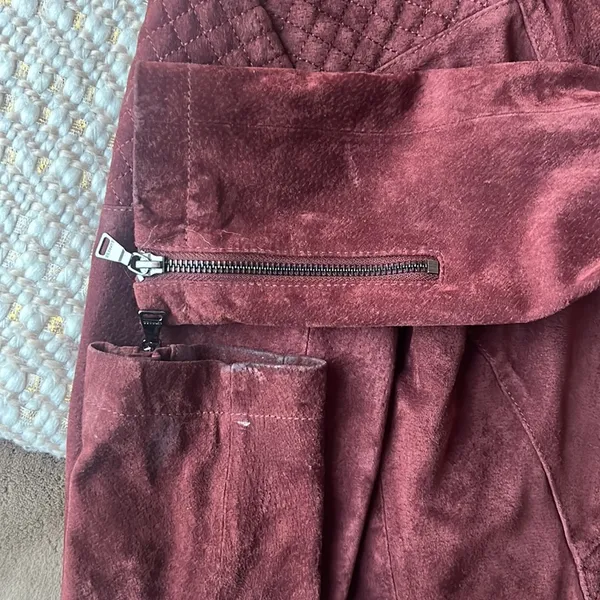 Express red soft leather jacket - Image 3